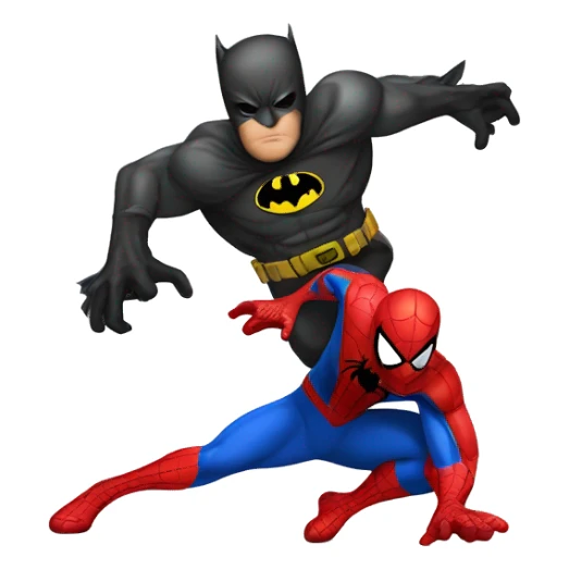 Spider-Man getting stepped on by Batman  sticker