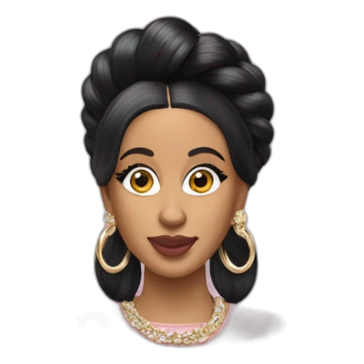 Cardi B black sticker