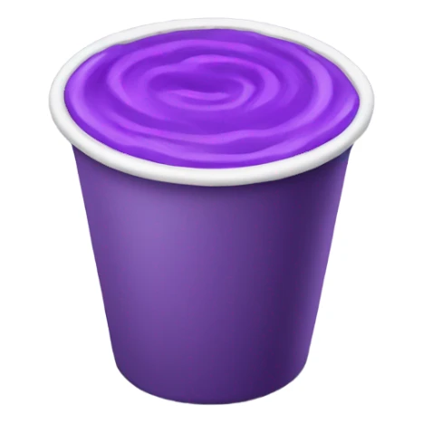 Cup with purple stuff sticker