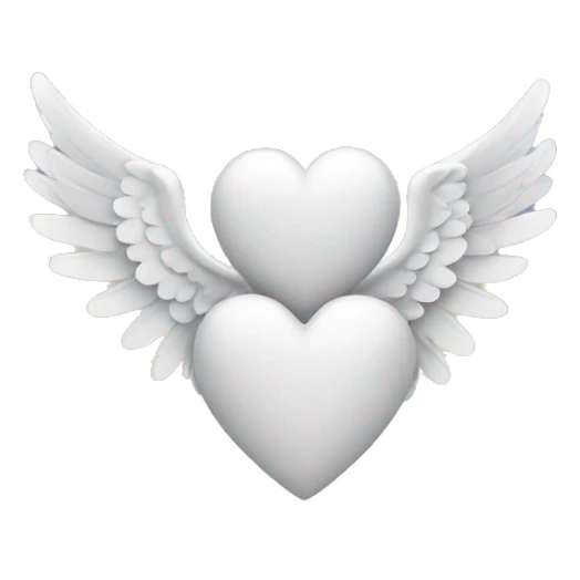 heart with angel wings sticker