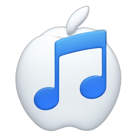 apple music logo blue sticker