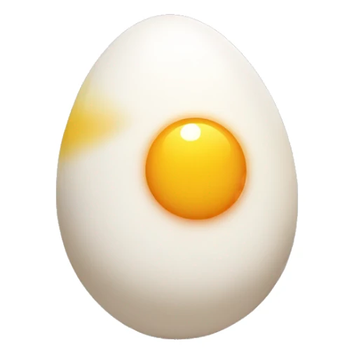 Sunny side up egg on a playe sticker