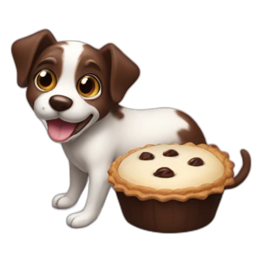 Perro ratonero chocolate pies blancos sticker