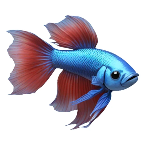 Blue female betta fish  sticker