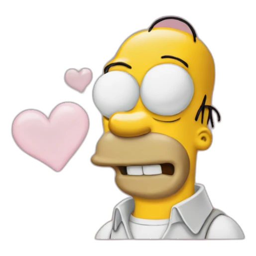 Homer Simpson Heart sticker