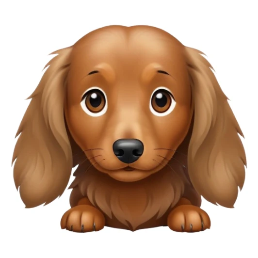 Miniature long-haired dachshund sticker
