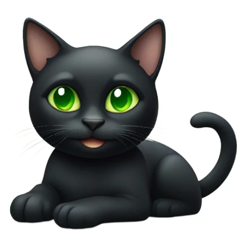  black cat with mischievous smile sticker