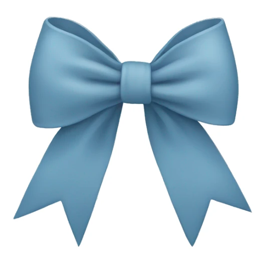 dusty Blue bow sticker