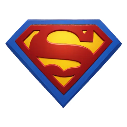 Superman logo love heart sticker