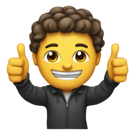 Me with two thumbs up sticker