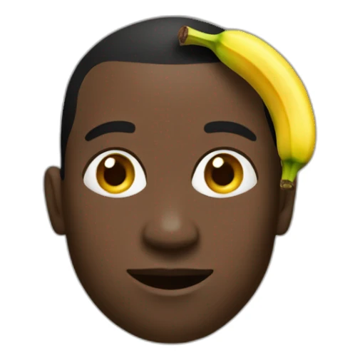 Africain avec un banane sticker