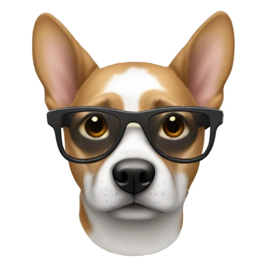 Perro con gafas sticker