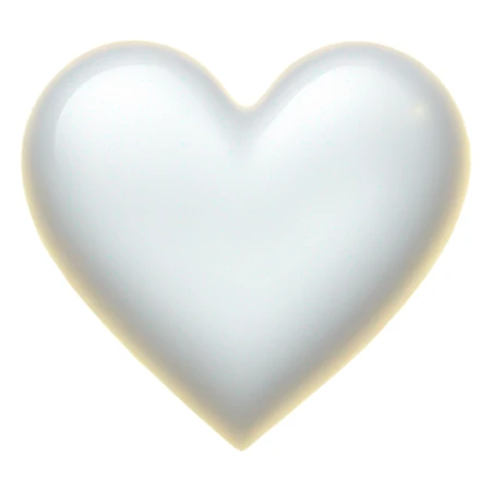 Sparkling white heart  sticker