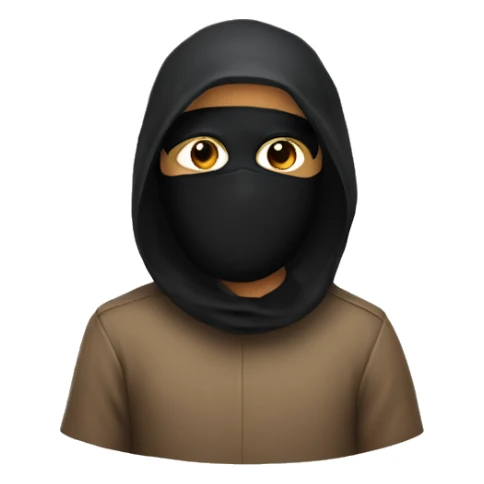 Person with a black mask  sticker