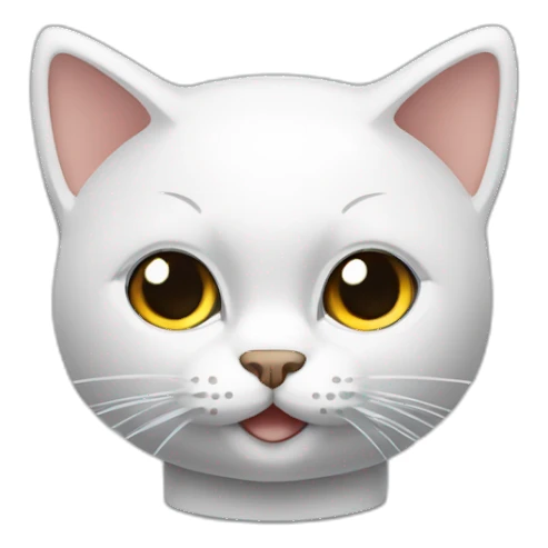 Un chat blanc sur une Audi S1 sticker