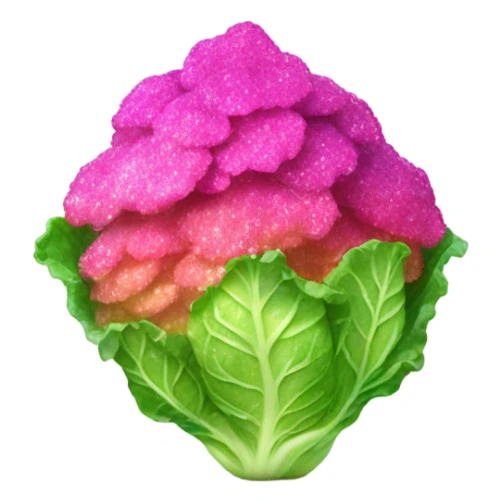 Hot pink ombre lettuce with glitter  sticker