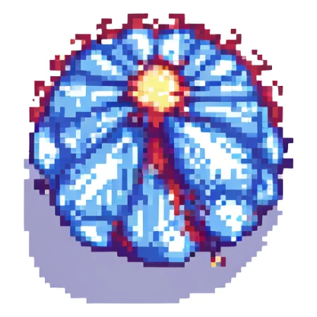 pixel art explosion, retro video game style sticker