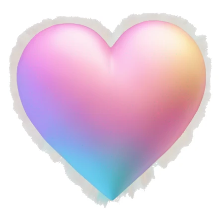A pastel heart exploding sticker