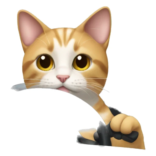 Cat driving a car sticker