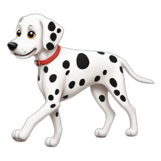 Dalmatian　walking sticker