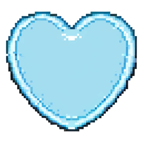 light blue heart sticker