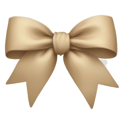 Bow beige sticker