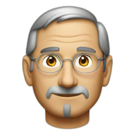 apple logo steve jobs sticker