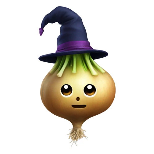 a turnip wearing a wizards hat sticker