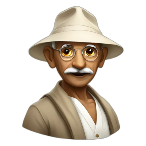 Gandhiji with hat sticker