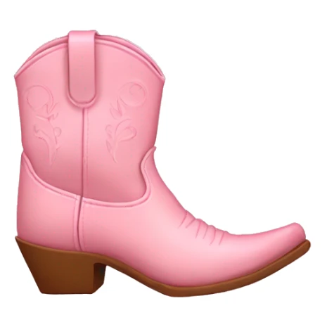 Light pink cowboy boots sticker