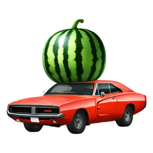 Watermelons Dodge Charger modern sticker
