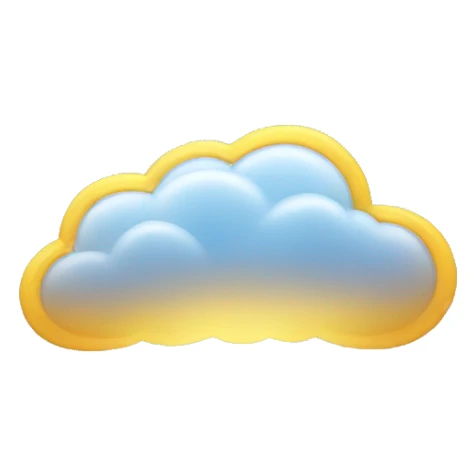 clouds with rays coming out of it  sticker