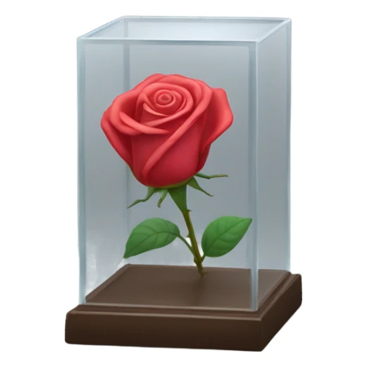 Rose in a glass case sticker