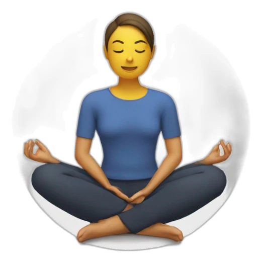 Personas meditando en circulo sticker