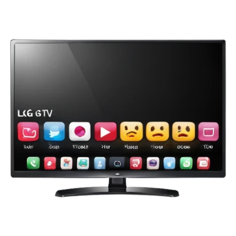 LG TV with flat black screen sticker