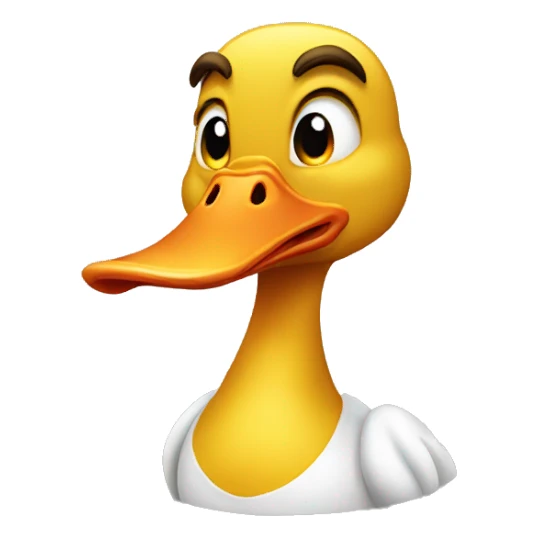 Angry duck sticker