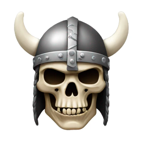 Viking skull sticker
