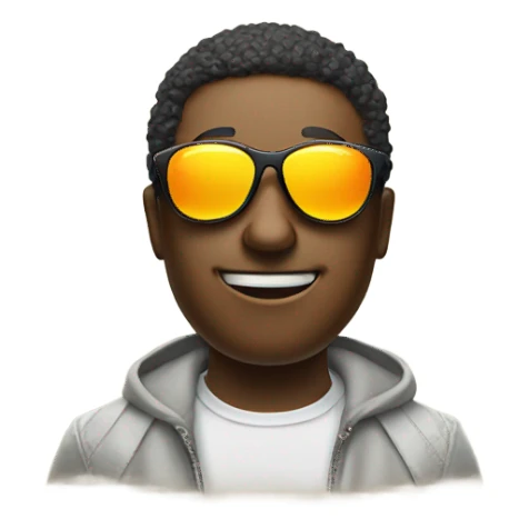 Sun wearing sunglasses sticker