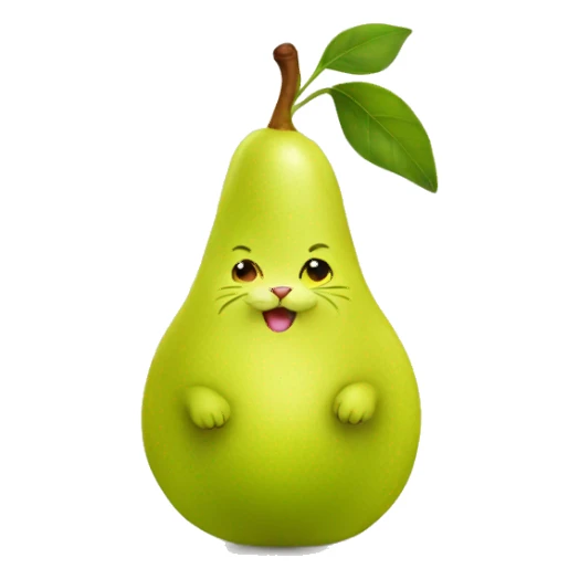pear cat sticker