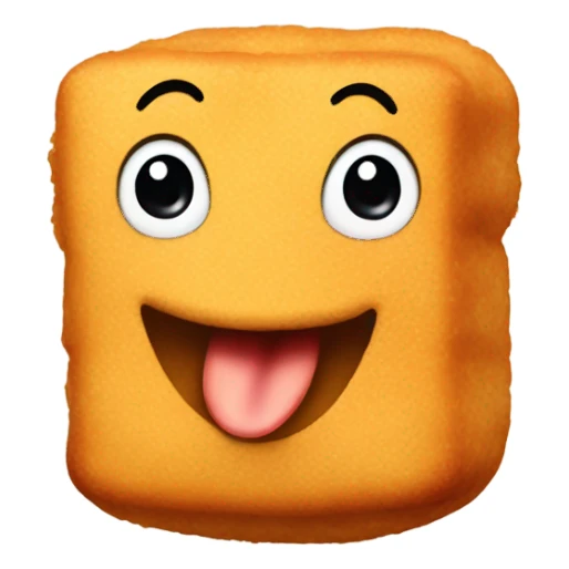 Smiling chicken nugget sticker