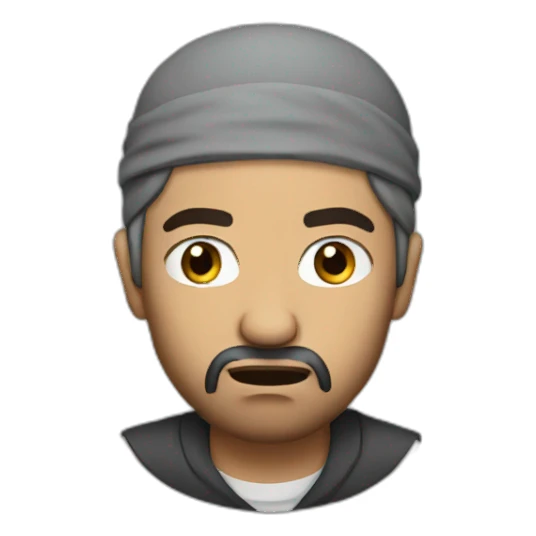 a muslim man feeling angry sticker