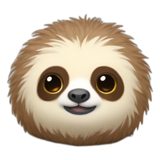Fluffy Stuffed Toy Sloth Baby sticker