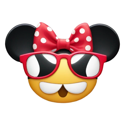 Minnie con gafas tirando beso sticker