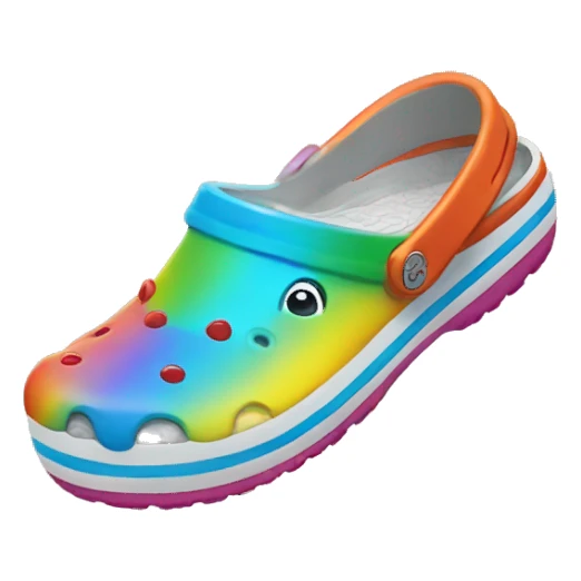 rainbow crocs sticker