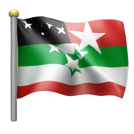 syrian flag with 3 stars sticker