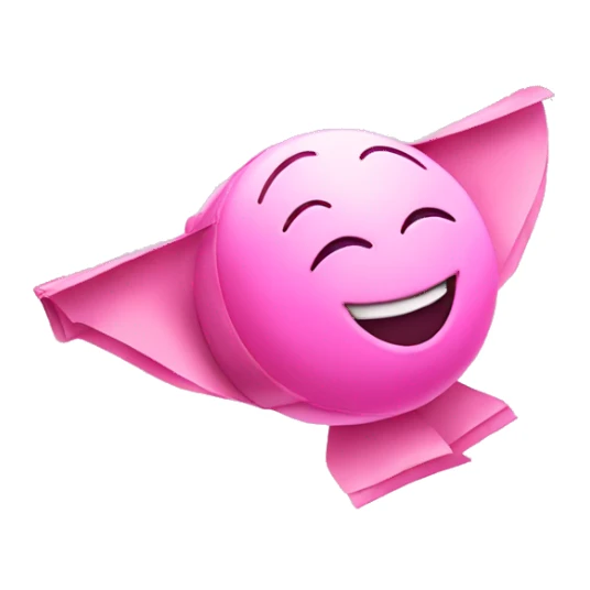 pink money flying  sticker