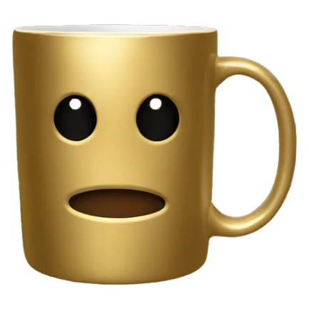 vintage Metallic Gold Coffee Mug sticker