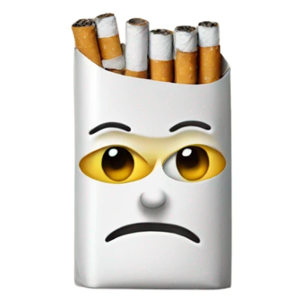 Cigarette with eyes sticker
