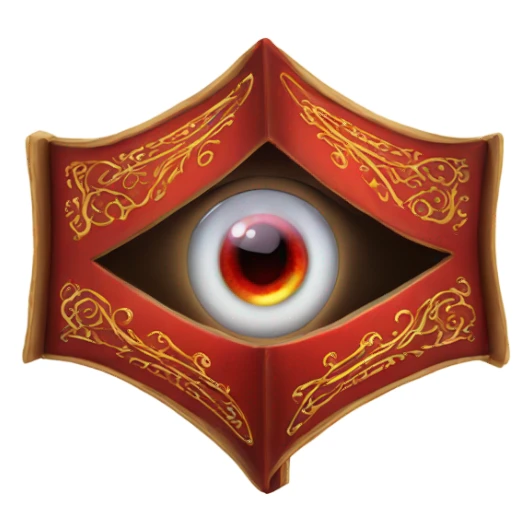 red magical book eye in middle sticker