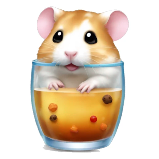 Hamster drinking boba sticker
